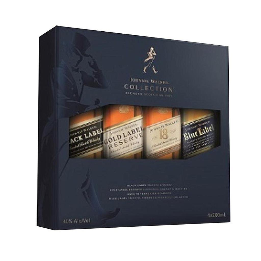 WHISKY ESCOCES JOHNNIE WALKER COLLECTION 4X200 ML